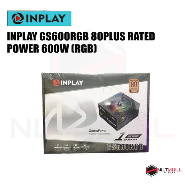 Picture of INPLAY GS600RGB 80PLUS RATED POWER 600W (RGB) POWER SUPPLY