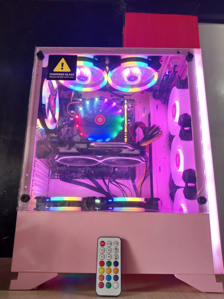 Picture of GAMING CASE w/ TEMPERED GLASS + RGB FAN RAINBOW TYPE