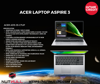 Picture of ACER CONS NB A315-35-C7UP PURE SILVER | INTEL CELERON DUAL CORE N4500 LAPTOP